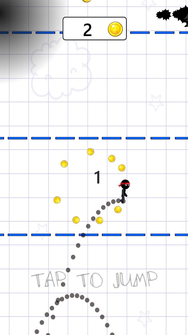 火柴人涂鸦跳跃安卓版游戏截图