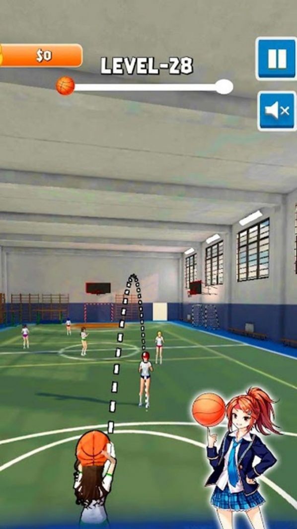 动漫校园篮球竞赛安卓版游戏截图