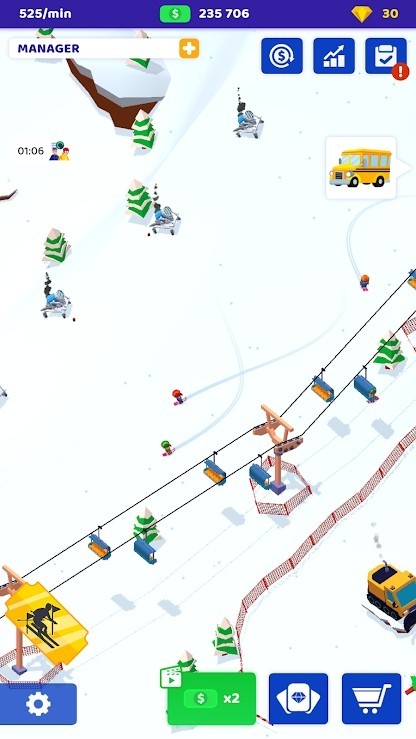 空闲滑雪大亨安卓版游戏截图