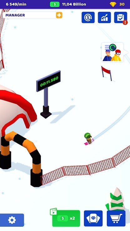 空闲滑雪大亨安卓版游戏截图