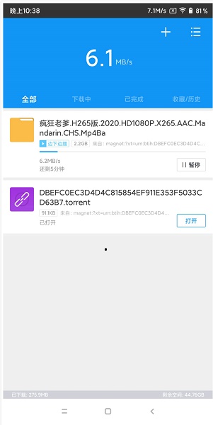 迅雷纯净极简单页版软件截图